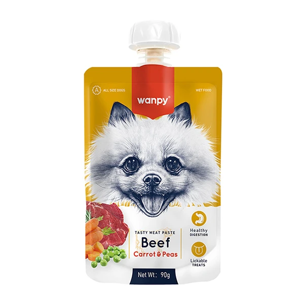[PIWP-033] Wanpy Taze Sığır Etli ve Havuçlu Et Ezmesi Doğal Köpek Ödülü (1 Adet)