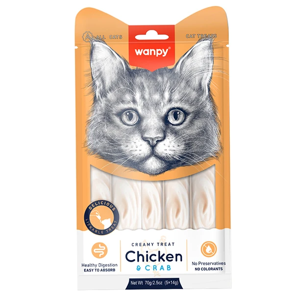 [PIWP-030] Wanpy Kremalı Tavuk ve Yengeçli Kedi Ödül Maması (1 Adet)