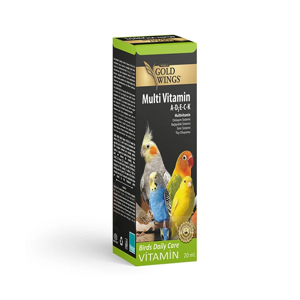 [GWPK-001] Gold Wings Premium Kuşlar için Tüy Oluşumunu Destekleyici Sıvı Multivitamin