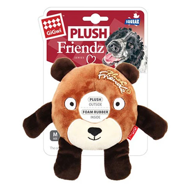 [PIGW-170] Gigwi Plush Friendz Simit Ayı Peluş Köpek Oyuncağı