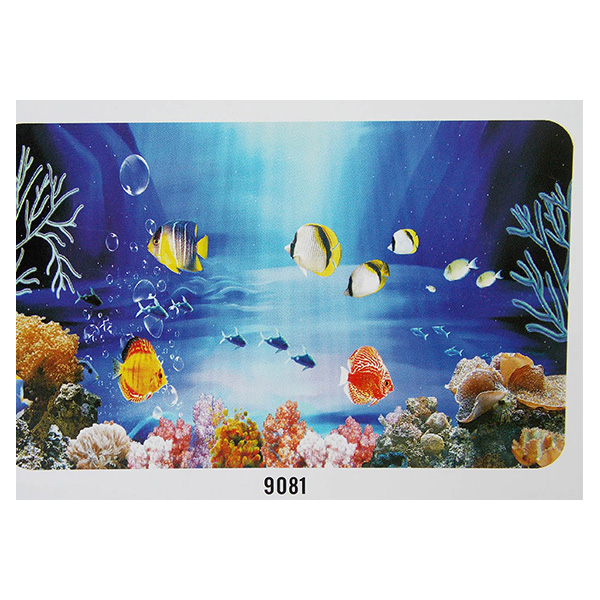 [250-9081/9083-50ASD] Xiongfa 9081 Deniz Akvaryumu Temalı Akvaryum Arka Fonu (50 Cm 15 Mt)