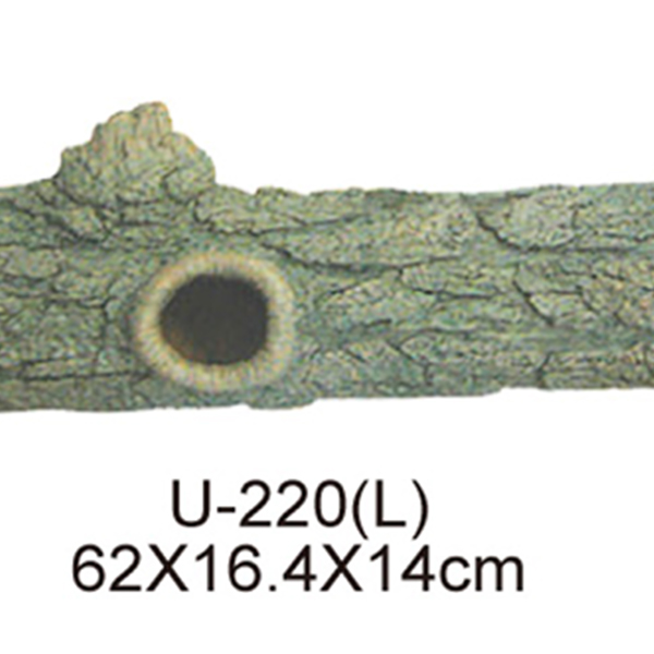 [200-U220LASD] Dophin King Akvaryum Dekoru Yapay Kütük (62x16.4x14 Cm)