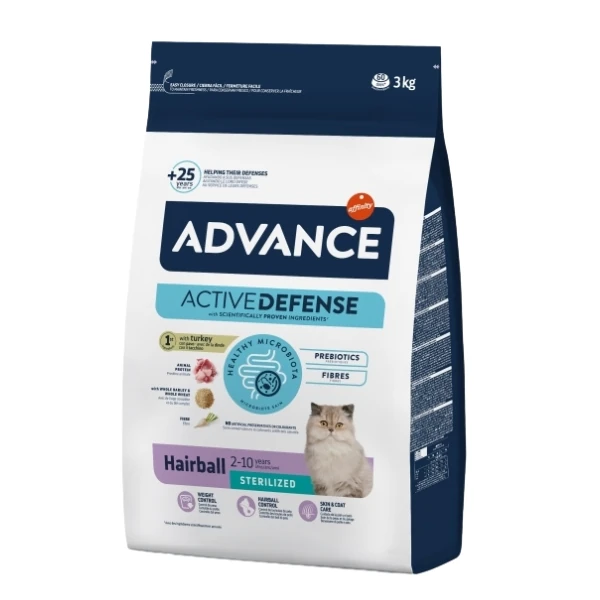 Advance Hairball Tüy Yumağı Önleyen Hindili Kısır Kedi Maması