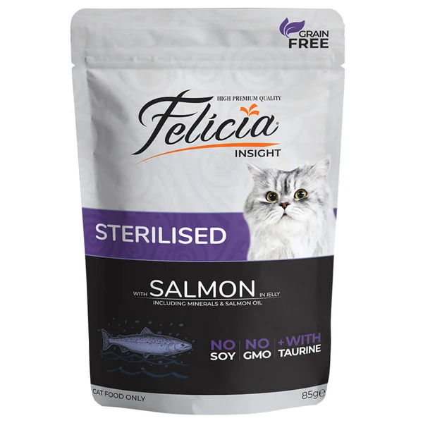 Felicia Somonlu Pouch Kısırlaştırılmış Konserve Kedi Maması