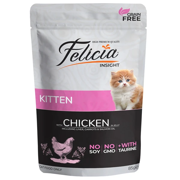 [FLCP-001] Felicia Tavuklu Pouch Yavru Konserve Kedi Maması (1 Adet)