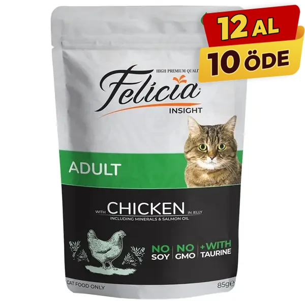 [FLCP-003] Felicia Tavuklu Pouch Yetişkin Konserve Kedi Maması (1 Adet)
