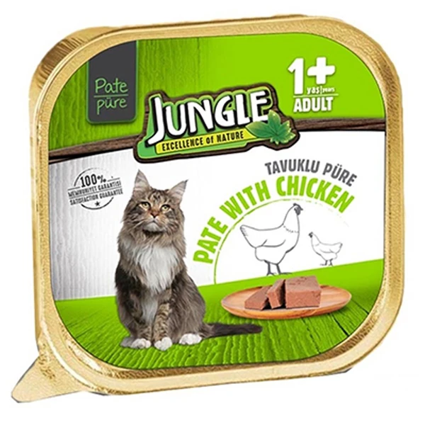 [JNGA-004] Jungle Tavuklu Pate Yetişkin Konserve Kedi Maması (1 Adet)