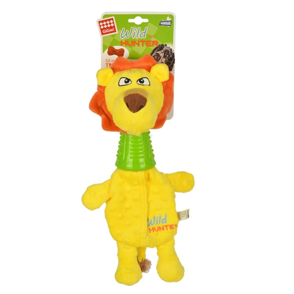 [PIGW-349] Gigwi Diş Kaşıyıcılı Aslan Şekilli Peluş Köpek Oyuncağı