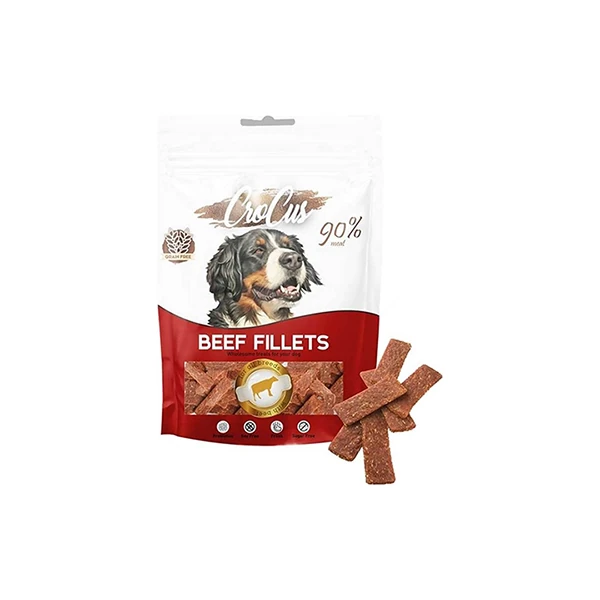 [320-006] Crocus Fillets Biftekli Tahılsız Köpek Ödül Maması (1 Adet)