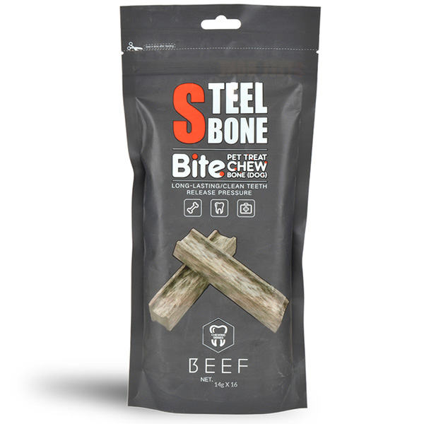 [PIST-009] Steel Bone Biftekli Köpek Ödül Kemigi