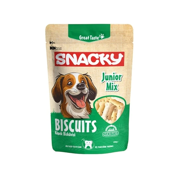 [PIBS-004] Snacky Junior Mix Diş Temizliği Destekleyici Yavru Köpek Ödül Bisküvisi (1 Adet)