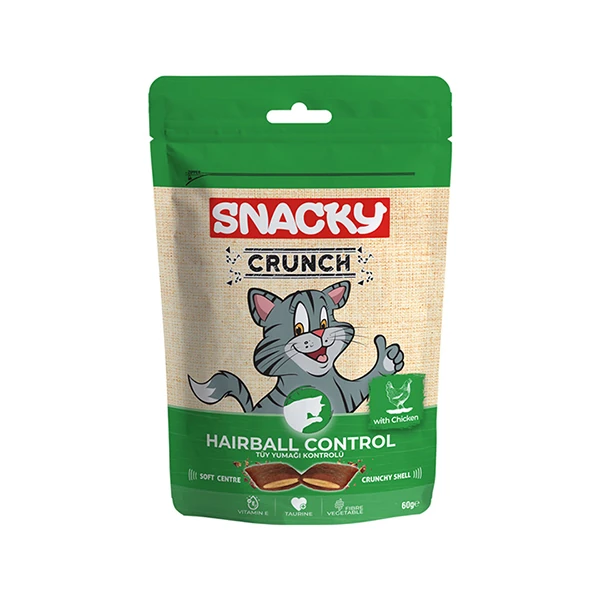 [SNCS-006] Snacky Crunch Hairball Control Tavuklu Tüy Yumağı Kontrolü Kedi Ödülü (1 Adet)