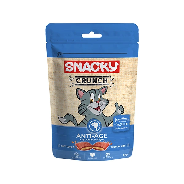 [SNCS-007] Snacky Crunch Anti-Age Somonlu Yaşlanma Karşıtı Kedi Ödülü (1 Adet)
