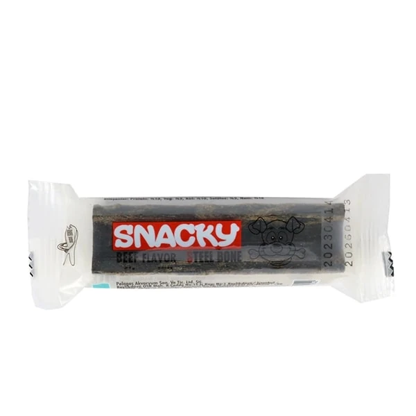[SNCS-009] Snacky Mini Biftekli Çiğneme Kemiği Köpek Ödülü (1 Adet)