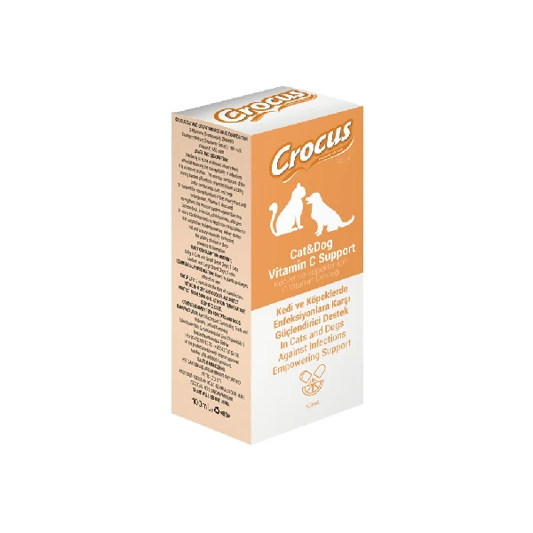 [321-16] Crocus Enfeksiyonlara Karşı Güçlendirici Kedi ve Köpek Sıvı C Vitamini Desteği