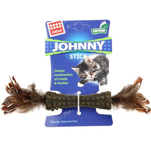 [PIGW-039] Gigwi Johnny Stick Doğal Tüylü Kedi Oyuncağı (Çift Taraflı)