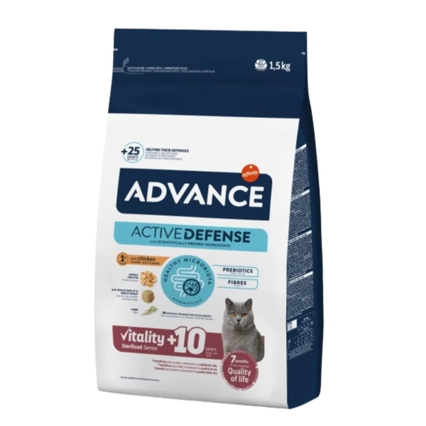 [223-500679] Advance Sterilised Senior +10 Yaş Kısırlaştırılmış Yaşlı Kedi Maması