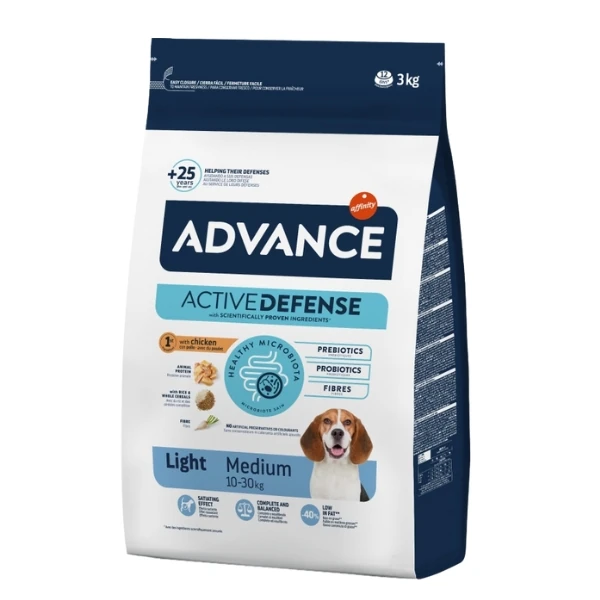 [223-509319] Advance Light Medium Tavuklu Orta Irk Diyet Köpek Maması (3 Kg)