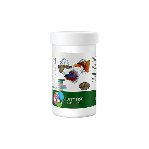 [302-0122] Pets Family Guppy Fish Granulat Lepistes Balığı Yemi (100 Ml)