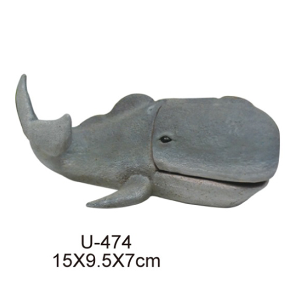 [200-RU474ASD] Dophin King Akvaryum Dekoru Balina (15x9.5x7 Cm)