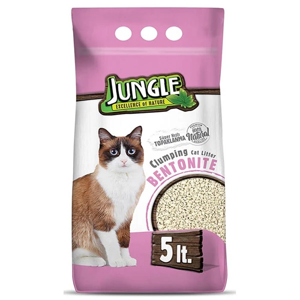 [BNT-024] Jungle Natural Kokusuz İnce Taneli Bentonit Topaklanan Kedi Kumu (1 Adet)