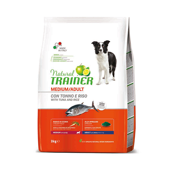 [225-940044] Natural Trainer Adult Medium Tuna Ton Balıklı Orta Irk Yetişkin Köpek Maması (3 Kg)