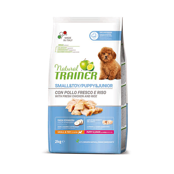 [225-940002] Natural Trainer Mini Puppy Tavuklu Küçük Irk Yavru Köpek Maması (2 Kg)