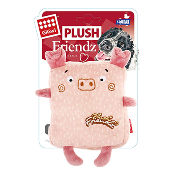 [PIGW-340] Gigwi Plush Friendz Kare Domuz Sesli Köpek Oyuncağı