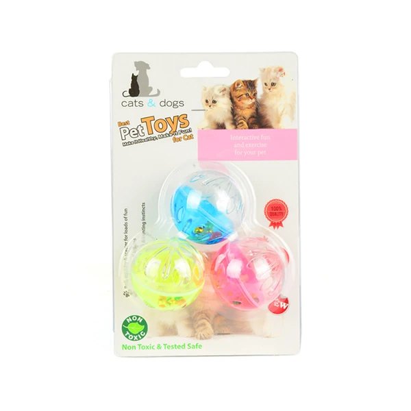 [PIZM-020] Flip Çıngıraklı Top Plastik Kedi Oyuncağı