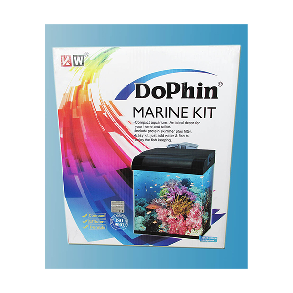 [200-MKR320SASD] Dophin Bombeli Deniz Akvaryumu ve Kiti (Siyah)