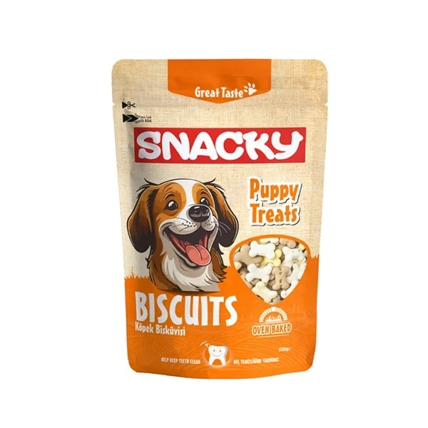 [PIBS-005] Snacky Puppy Treats Diş Temizliği Destekleyici Köpek Ödül Bisküvisi (1 Adet)