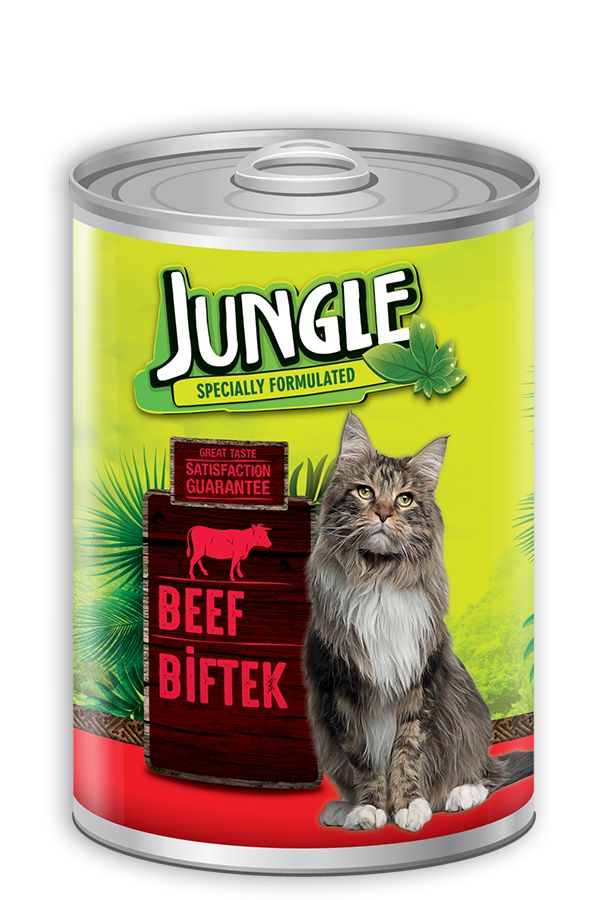 [JNGK-002] Jungle Biftekli Konserve Kedi Maması (1 Adet)