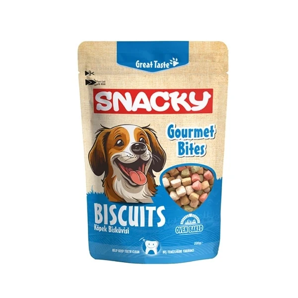 [PIBS-002] Snacky Gourmet Bites Diş Temizliği Destekleyici Köpek Ödül Bisküvisi (1 Adet)