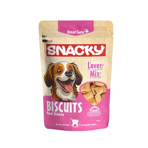 [PIBS-001] Snacky Lover Mix Diş Temizliği Destekleyici Köpek Ödül Bisküvisi (1 Adet)
