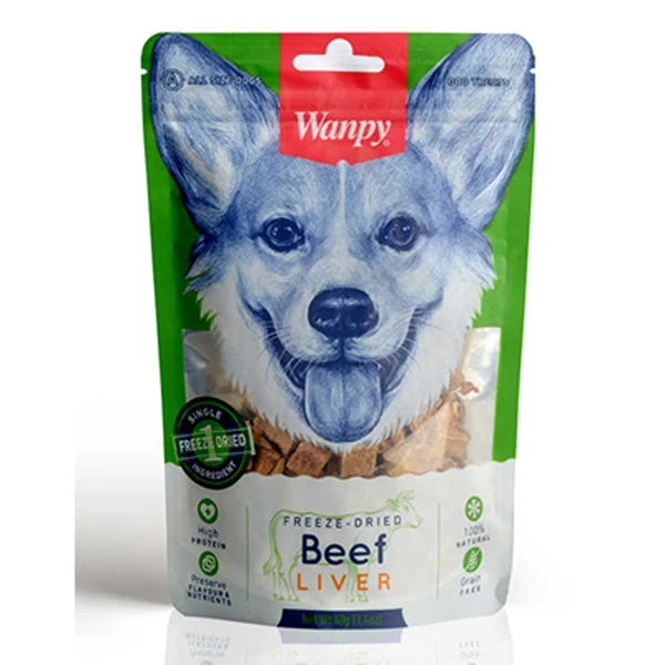 [PIWP-019] Wanpy Kurutulmuş Dana Ciğerli Köpek Ödül Maması (1 Adet)