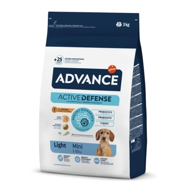 [223-503319] Advance Light Mini Tavuklu Küçük Irk Diyet Köpek Maması (3 Kg)
