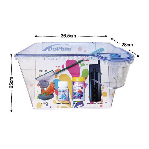 [200-T103ASD] Dophin Plastik İç Filtreli Akvaryum Akvaryum Seti