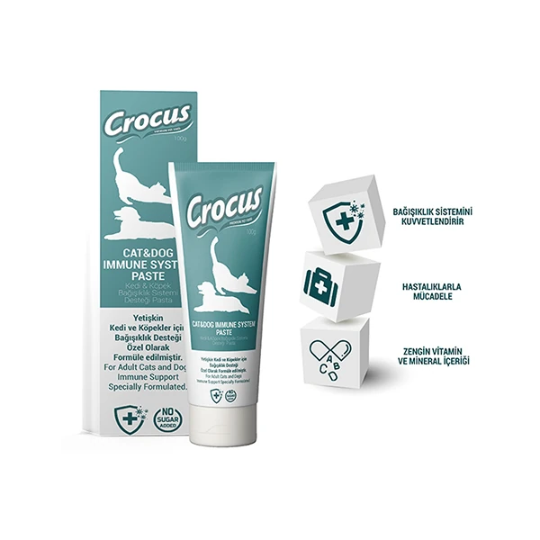 Crocus İmmune System Bağışıklık Destekleyici Kedi ve Köpek Macunu