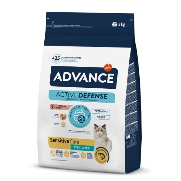 [223-922081] Advance Sensitive Somonlu Hassas Kısırlaştırılmış Kedi Maması (3 Kg)