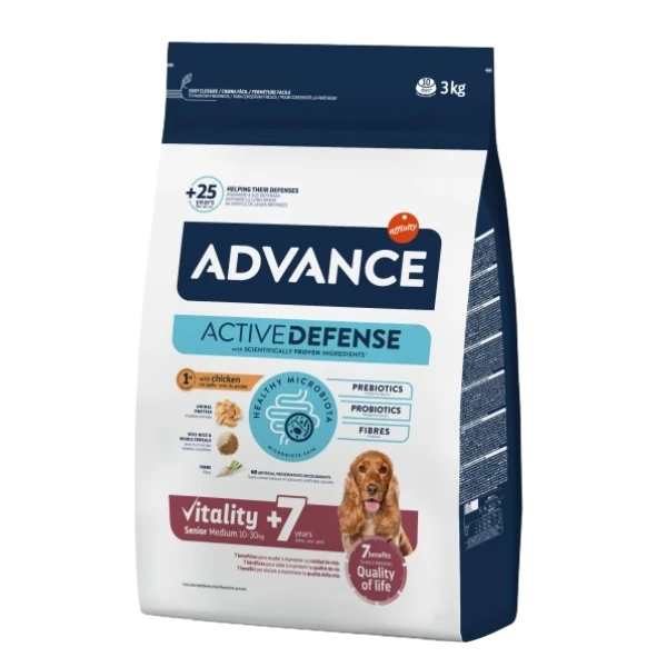 [223-553311] Advance Senior Medium Tavuklu Orta Irk Yaşlı Köpek Maması (3 Kg)