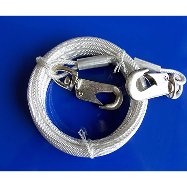 [520-151136] Eastland Köpek Çelik Bahçe Bağlama Halatı (Gri, 4.7 Mm 4.5 Mt)