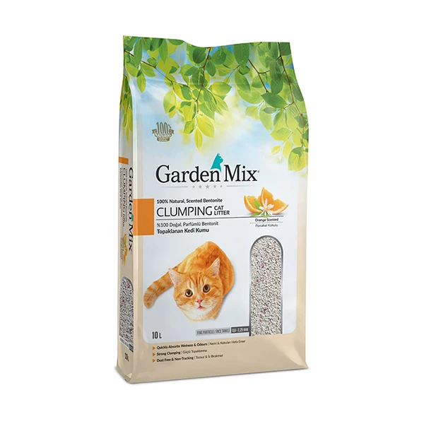[513-PTGR010] Garden Mix Portakal Kokulu Kedi Kumu (10 Lt, 1 Adet)