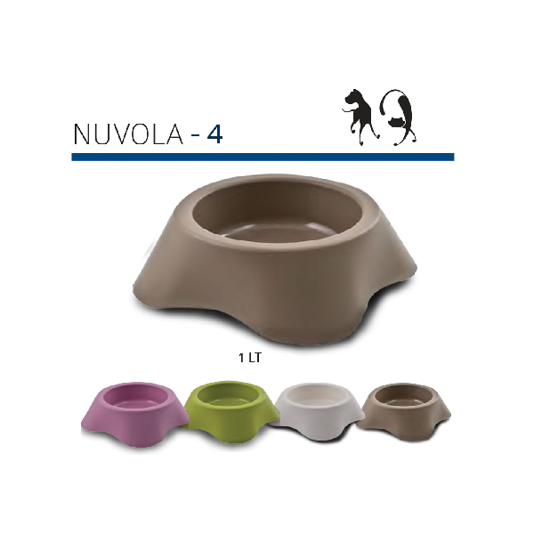 [390-2904ASD] Mp Bergamo Nuvola 4 Plastik Köpek Mama ve Su Kabı