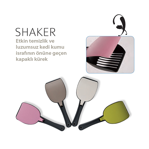 [390-3202] Mp Bergamo Shaker Kapaklı Kedi Kum Küreği