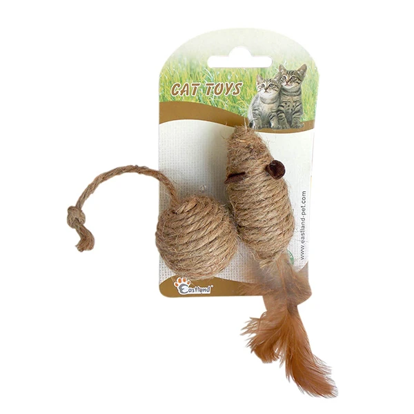 [520-550083] Eastland Keten İpli Fare ve Top Kedi Oyuncağı Seti