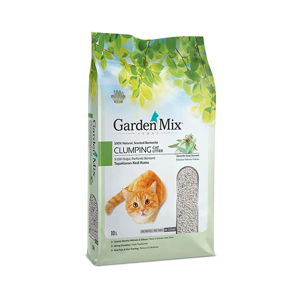 [513-PTGR009] Garden Mix İnce Taneli Marsilya Sabunu Kokulu Kedi Kumu (1 Adet)