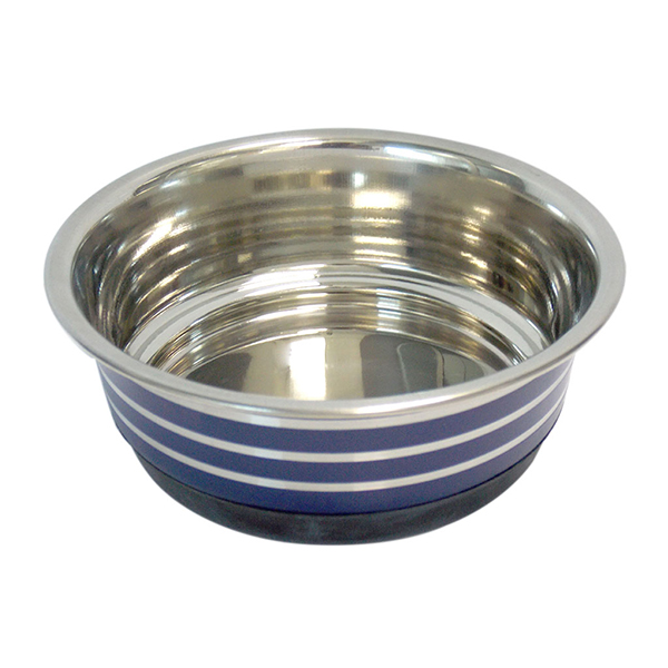 [551-VM2612A] Tommy Çelik Kauçuk Tabanlıklı Kedi ve Köpek Mama ve Su Kabı (12 Cm)