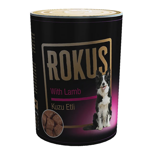 [536-24] Rokus Kuzu Etli Yetişkin Konserve Köpek Maması (1 Adet)