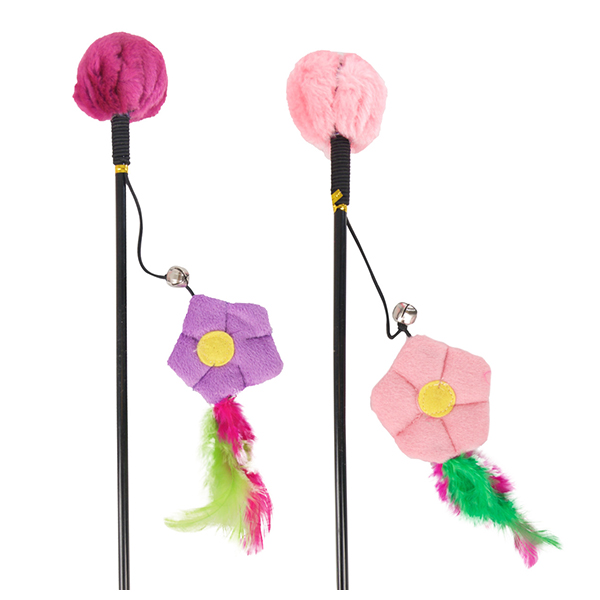 [555-1030495] Karlie Çiçekli Kedi Oltası Oyuncağı (50 Cm)