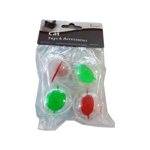 [520-553123ASD] Eastland Aynalı Şeffaf Plastik Top Kedi Oyuncağı